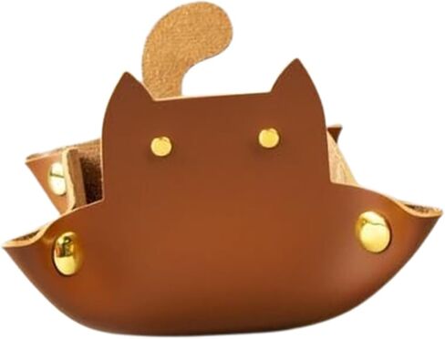 صينية النرد على شكل قطة مبتكرة لحامل النرد المحمول ومنظم المكتب وإكسسوارات DND هدية فريدة للاعبي ألعاب آر بي جي (أحمر) in Kuwait