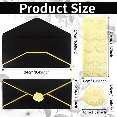 Business Envelopes with V-Flap,Gold Border 30 Pack #10 Envelopes Made of 150gsm Paper, Standard Envelopes with Gold Stickers for Office, Checks, Letter Mailing,9.45 x 4.13 Inches (Christmas Green) in Saudi Arabia