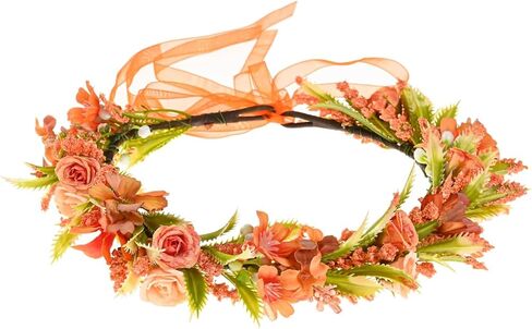 Vividsun حفل زفاف زهرة تاج إكليل الزهور عقال إكليل الزهور خوذة (N/وردي بيج) in Kuwait