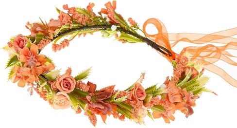 Vividsun حفل زفاف زهرة تاج إكليل الزهور عقال إكليل الزهور خوذة (N/وردي بيج) in Kuwait