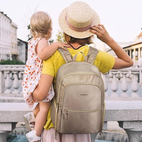 mommore Diaper Bag Backpack, Breast Pump Bag with Cooler Pocket for Breast Milk, Fits Spectra S1, S2/Momcozy, Stylish Baby Bag Mom Backpack with Laptop Pocket for Work Travel in Kuwait