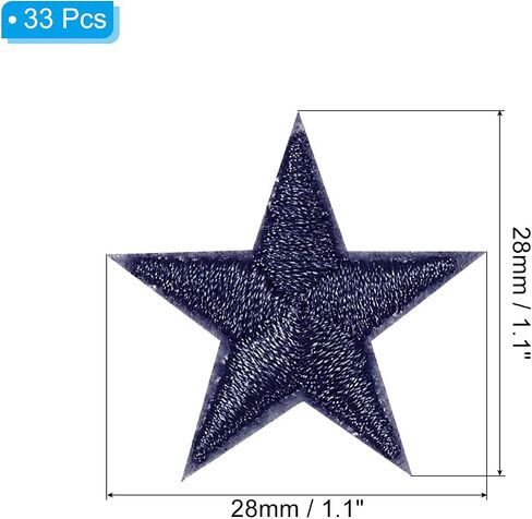 PATIKIL Iron-on Patches, 33 Pack 5 Star Sew Embroidered Patches Appliques Embellishments for Clothing Jackets Hat Backpack Repairing Decorations, Light Pink in Saudi Arabia
