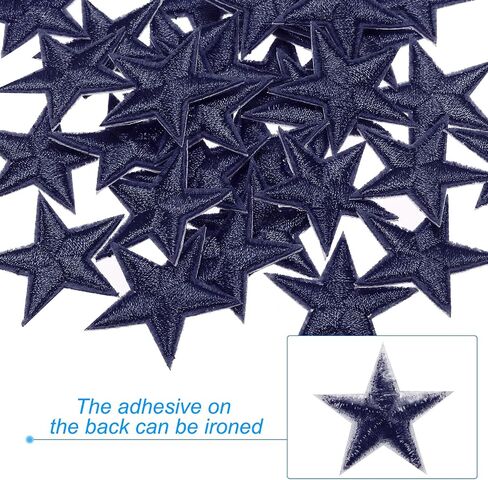 PATIKIL Iron-on Patches, 33 Pack 5 Star Sew Embroidered Patches Appliques Embellishments for Clothing Jackets Hat Backpack Repairing Decorations, Light Pink in Saudi Arabia