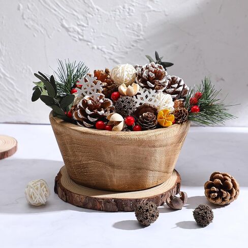 Jenaai 4 Pack Potpourri Bowl Decorative Christmas Scented Potpourri Bags Dried Pine Cone Decorative Long Lasting Air Freshener Potpourri Bowl Filler for Winter Room Vase Catchall Xmas Decoration in Saudi Arabia