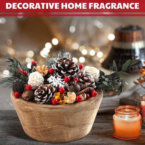 Jenaai 4 Pack Potpourri Bowl Decorative Christmas Scented Potpourri Bags Dried Pine Cone Decorative Long Lasting Air Freshener Potpourri Bowl Filler for Winter Room Vase Catchall Xmas Decoration in Saudi Arabia