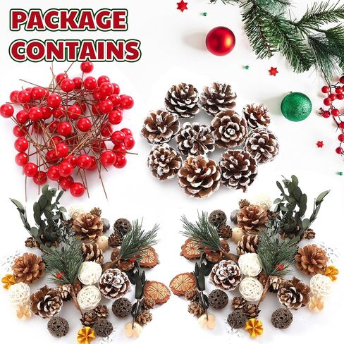 Jenaai 4 Pack Potpourri Bowl Decorative Christmas Scented Potpourri Bags Dried Pine Cone Decorative Long Lasting Air Freshener Potpourri Bowl Filler for Winter Room Vase Catchall Xmas Decoration in Saudi Arabia