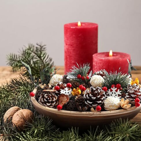 Jenaai 4 Pack Potpourri Bowl Decorative Christmas Scented Potpourri Bags Dried Pine Cone Decorative Long Lasting Air Freshener Potpourri Bowl Filler for Winter Room Vase Catchall Xmas Decoration in Saudi Arabia