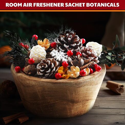 Jenaai 4 Pack Potpourri Bowl Decorative Christmas Scented Potpourri Bags Dried Pine Cone Decorative Long Lasting Air Freshener Potpourri Bowl Filler for Winter Room Vase Catchall Xmas Decoration in Saudi Arabia