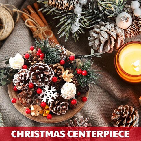 Jenaai 4 Pack Potpourri Bowl Decorative Christmas Scented Potpourri Bags Dried Pine Cone Decorative Long Lasting Air Freshener Potpourri Bowl Filler for Winter Room Vase Catchall Xmas Decoration in Saudi Arabia