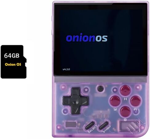 Marryoo MIYOO Mini Plus Onion OS 64GB TF Card Preinstalled Retro Portable Handheld 3.5inches IPS Screen Game Console Miyoo Mini+ Console Compatible with OnionOS System (Gray 64GB) in Saudi Arabia