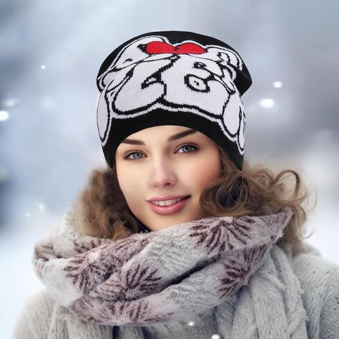 KEEPFLY Women Y2k Beanie Hat Winter Knitted Hat Skull Cap MEA Culpa Beanie Hats for Women Men in Kuwait