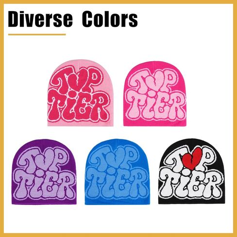 KEEPFLY Women Y2k Beanie Hat Winter Knitted Hat Skull Cap MEA Culpa Beanie Hats for Women Men in Kuwait