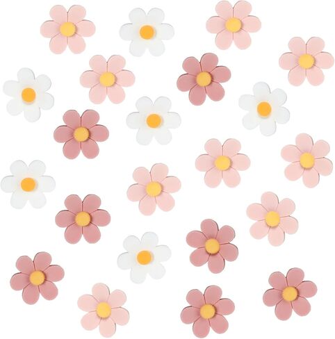 30Pcs Flower Push Pins 0.9Inch Decorative Thumb Tacks for Cork Board Cute Push Pins for Photos Wall Maps and Other Offices Schools Supplies Christmas Decoration(Colourful) in Saudi Arabia