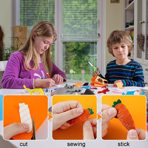 HaoFeiJH 10Pcs Felt Sheets,A4 Size Felt Fabric Sheets, Sewing Felt Squares for Patchwork,Crafts DIY Patchwork Sewing School Projects Decoration in Saudi Arabia