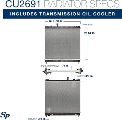Spectra Premium CU2691 Radiator With TOC Compatible With Nissan Armada, Titan, and INFINITI QX56 in Saudi Arabia