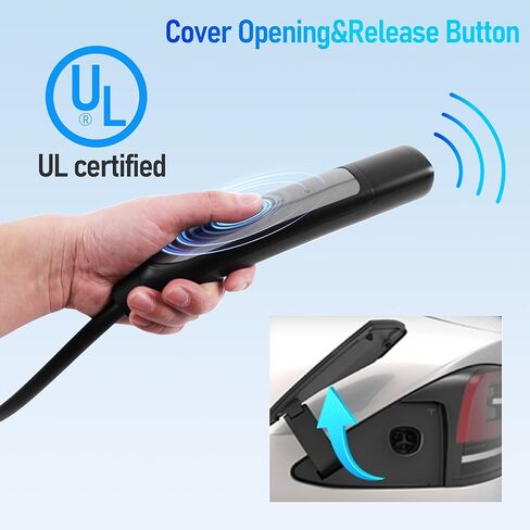 Level 2 Electric Vehicle Charger for Tesla: 40 Amp, 240V, NEMA 14-50 Plug, Portable EV Charger with 25 FT Cord, UL Certified, NACS Connector Compatible with Tesla Model X, Y, 3, S, Cybertruck in Kuwait