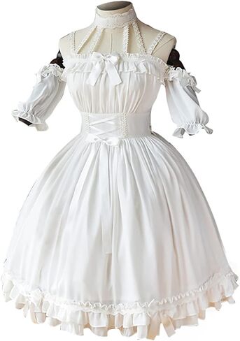 ZZEQYG Women's Lolita Gothic Dress Off-Shoulder Halter Dress Party Cocktail Dress in Saudi Arabia