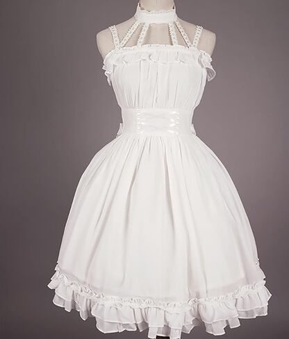ZZEQYG Women's Lolita Gothic Dress Off-Shoulder Halter Dress Party Cocktail Dress in Saudi Arabia