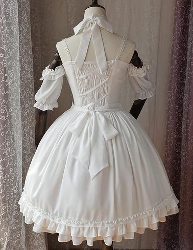 ZZEQYG Women's Lolita Gothic Dress Off-Shoulder Halter Dress Party Cocktail Dress in Saudi Arabia