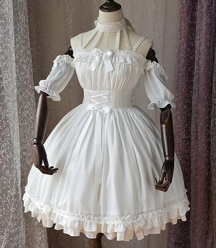 ZZEQYG Women's Lolita Gothic Dress Off-Shoulder Halter Dress Party Cocktail Dress in Saudi Arabia