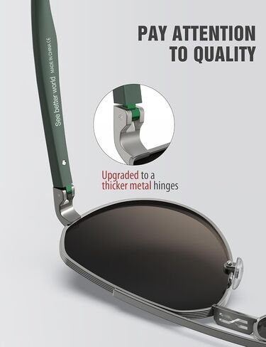 نظارات شمسية LUENX Aviator للرجال نظارات شمسية مستقطبة بظلال طيار UV400 مع ملحقات in Saudi Arabia
