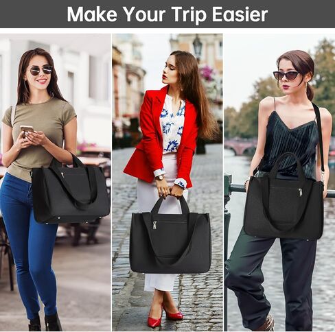Tote Bag for Women with Laptop Compartment Canvas Crossbody Purse with Pockets for Work Travel Beach Gym in Saudi Arabia
