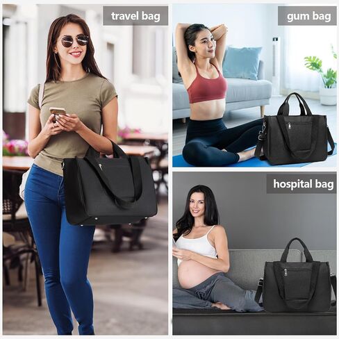 Tote Bag for Women with Laptop Compartment Canvas Crossbody Purse with Pockets for Work Travel Beach Gym in Saudi Arabia