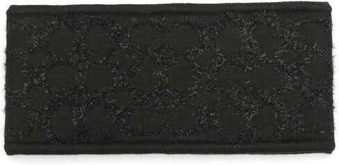 Coach Women's Signature C Metallic Headband, Black in Saudi Arabia