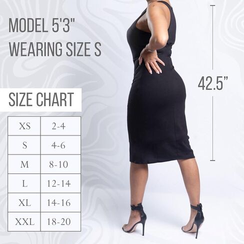 Nina Sleeveless Tank Dress, Casual Dresses for Women, Scoop Neckline Dress in Saudi Arabia