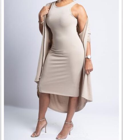 Nina Sleeveless Tank Dress, Casual Dresses for Women, Scoop Neckline Dress in Saudi Arabia