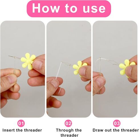 10 PCS Sewing Needle Threader Needle Threader Tool Embroidery Needle Threader Tool Multicolor Plastic Flower Head Wire Loop Needle Threaders for Sewing Crafting, Quilting, DIY Art, Random Color in Saudi Arabia