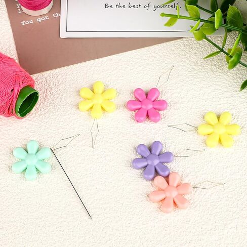 10 PCS Sewing Needle Threader Needle Threader Tool Embroidery Needle Threader Tool Multicolor Plastic Flower Head Wire Loop Needle Threaders for Sewing Crafting, Quilting, DIY Art, Random Color in Saudi Arabia
