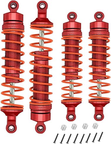 Aluminum Big Bore RC Shock Absorber Upgrades Part for 1/10 Slash 2WD 4x4,Stampede 2WD 4X4,Rustler 2WD 4X4,Hoss 2WD 4X4,Alloy 4PCS Front Rear RC Shocks,Black in Saudi Arabia