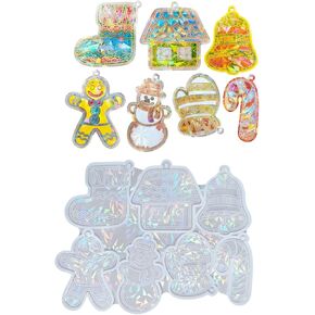 Holographic Christmas Resin Molds Silicone Snowflake Resin Molds with 6 Varying Shape,Christmas Ornament Molds for Resin Casting,Snowflake Epoxy Resin Molds for Christmas Crafts