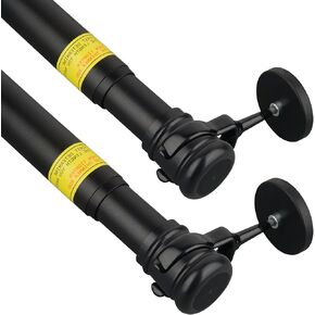 MUTUACTOR Magnetic Curtains Rods No Drilling,2Pack Heavy-Duty Magnetic Door Curtain Rods for Metal Doors 13" to 26",Durable Window Curtain Rods Anti-slip Y-Clamp Magnetic Holders for Curtains Hanging