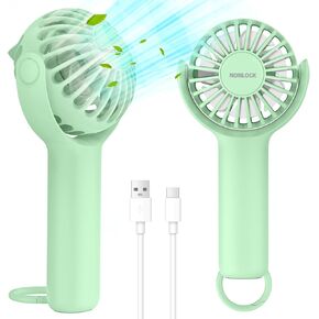 2 IN 1 Portable Handheld Fan,Mini Personal Fan,Neck Fan,Powerful Cooling Fan,Small Desk Fan,Quiet Hand Fan,Camping Beach Travel Fan,USB Rechargeable, Birthday Gifts for Women Men(Pink)