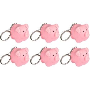 Six 2" NAUGHTY PIG KEY CHAINS - (Lot of 6)
