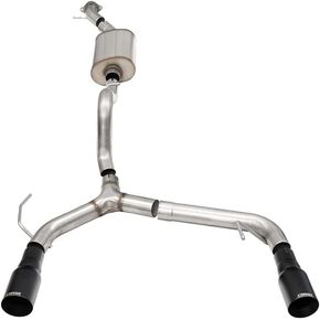Corsa - 21-22 Ford Bronco 2.3L 2-Door 2.75in Cat-Back Dual Rear Exhaust w/ 4in Straight-Cut Black Tips (21204BPC)