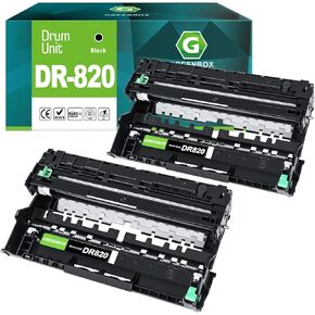 GREENBOX DR820 DR-820 Drum Unit (NO Toner) 2 Pack Compatible Replacement for Brother HL-L6200DW MFC-L5850DW MFC-L5900DW MFC-L6700DW MFC-L5800DW HLL6200DW HL-L5200DW HLL5100DN Printer (Black)