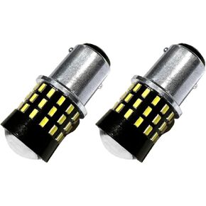 مصابيح LED، استبدال ساطع 9-30 فولت لمصابيح الفرامل الخلفية باللون الأبيض 6500 كلفن، متوافق مع CT 2057 1157 2357 7528 BAY15D، (عبوتان)