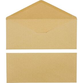 60 Pack #12 Kraft Business Envelopes in Bulk for Letter Mailing, 4 3/4 x 11 Inches, Brown
