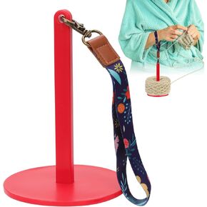 Wrist Yarn Holder, Portable Yarn Ball Holder Craft Yarn Spinner Yarn Hanger Knitting Storage Stand Crochet Minder Accessories Crocheting Supplies for Preventing Yarn Entanglement (Pink)