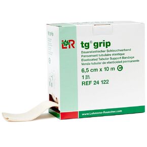 Lohmann & Rauscher Tg Grip, Size K, 21.5cm x 10m, Elasticated Tubular Compression Bandage for Light & Comfortable Support, Sleeve for Sprains, Strains, Soft Tissue Injuries, Skin Friendly Stockinette