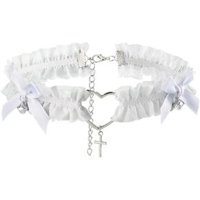 Florry Sexy Garter Bow Leg Ring Heart Thigh Chain for Bride Adjustable Leg Chains for Party Prom Festival Cosplay