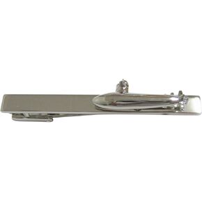 Silver Toned Naval Submarine Square Tie Clip
