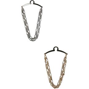 Men's Double Figaro Link Style Tie Chain
