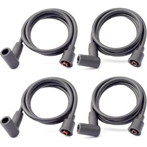 9N12287B 4 Cylinder Spark Plug Wire Set Replacement for Ford 2N 8N 9N for New-Holland Tractors with Front Mount Distributors Replace 9N12259B 9N12259A 9N12287A, 4 Pack