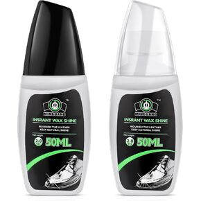 Loopeer 2 Pcs Black and Neutral Shoe Polish Sponge Kit 3.38 oz Shoe Polish and Shine Boot Care, Sponge Top for Leather Boots Dress Shoes, Black and Clear