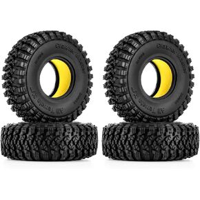 INJORA 1.0 Silicone Rubber Inserts and S5 All Terrain Crawler Tires for TRX4M SCX24 1/18 1/24 RC Crawler Car Upgrade