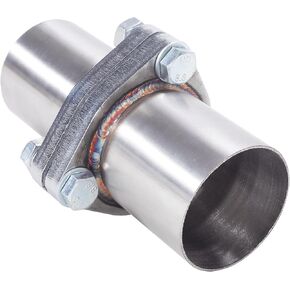 3 Bolts Exhaust Flange Repair Kit, 60mm/2.35 Inch ID to 2.35 Inch OD 3 Bolts Stainless Steel Quick Fix Exhaust Flange Pipe with Gasket/Bolt & Hardware Universal Fitment